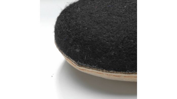 Black felt slippers