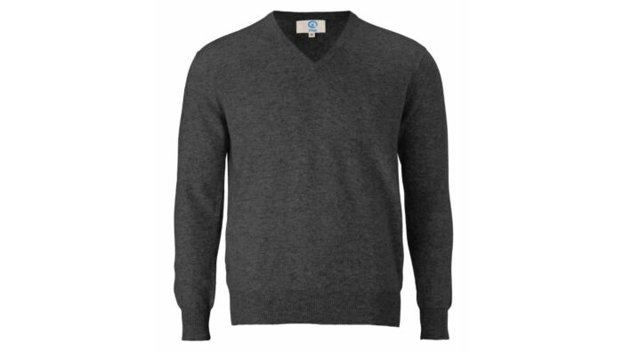 Men’s cashmere pullover, dark grey