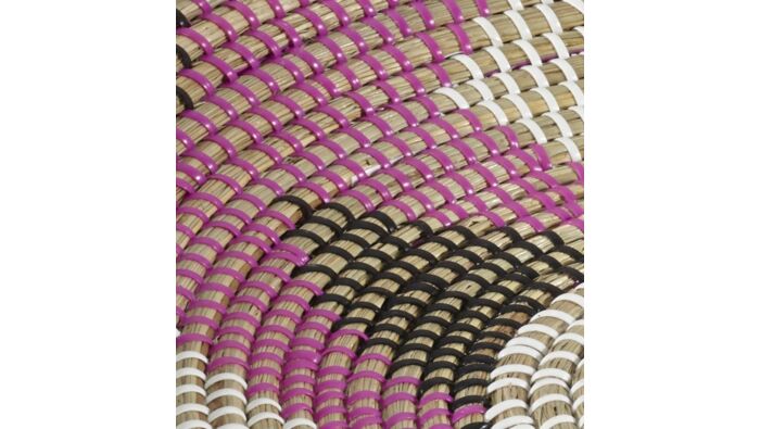 Seegras Schale, pink/schwarz/weiß