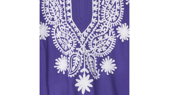 Tunic with embroidery, purple