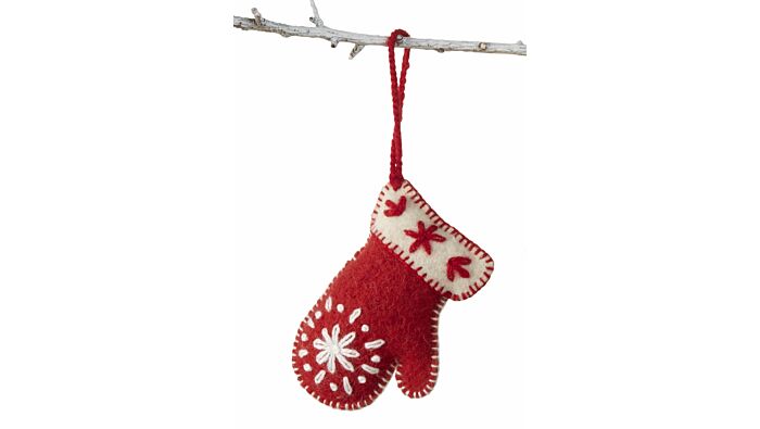 Anhänger roter Handschuh