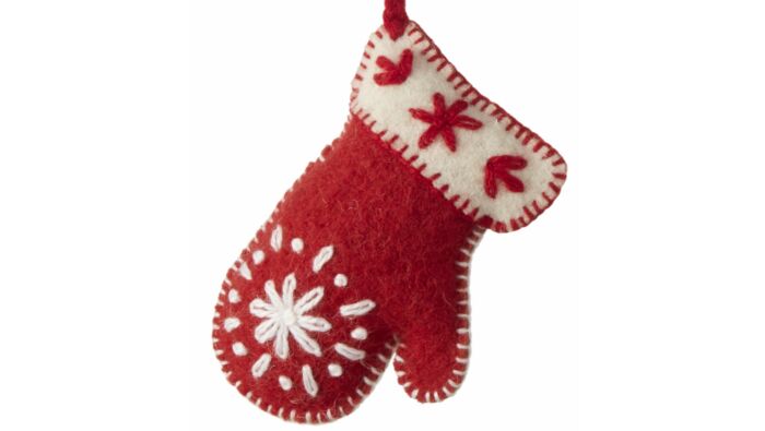 Anhänger roter Handschuh