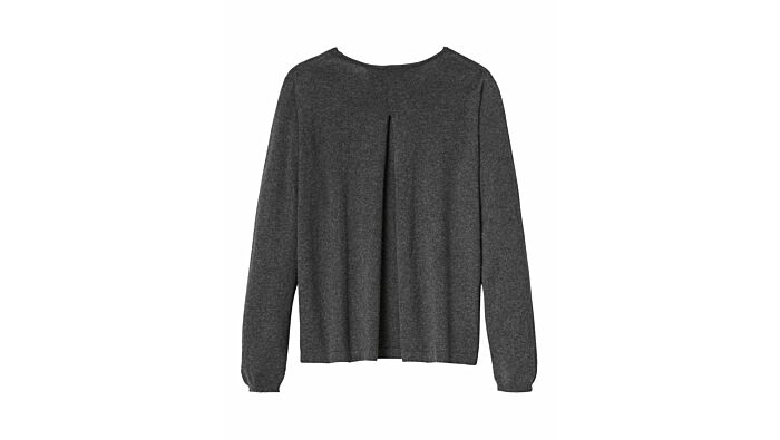 Cashmere pullover, back fold