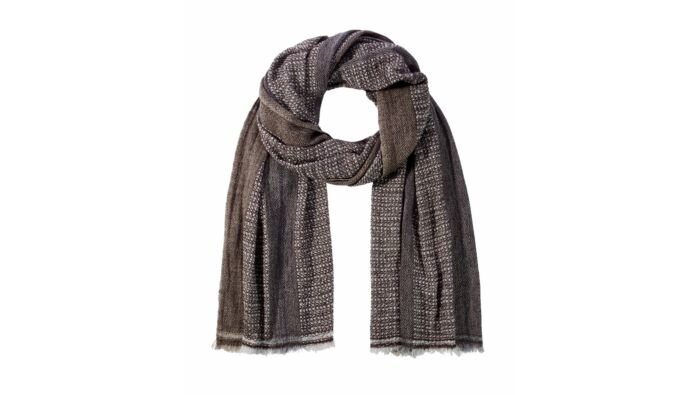 Handwoven scarf, anthracite