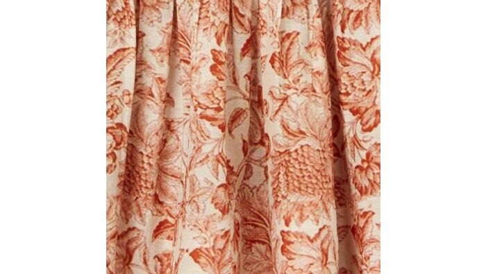 Plissee-Bluse mit Toile-de-Jouy-Muster