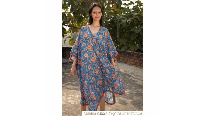 Beach tunic, floral print