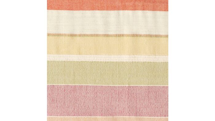 Handgewebtes Alpaka-Plaid, bunte Streifen