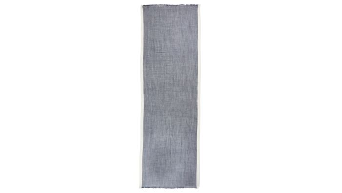 Wool scarf, with side stripes