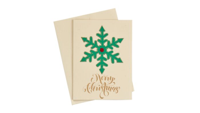 Christmas card, ice crystal