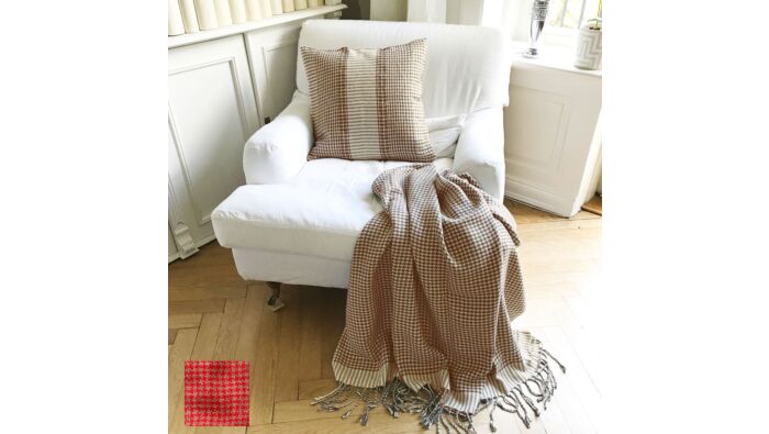 Handgewebtes Alpaka-Plaid