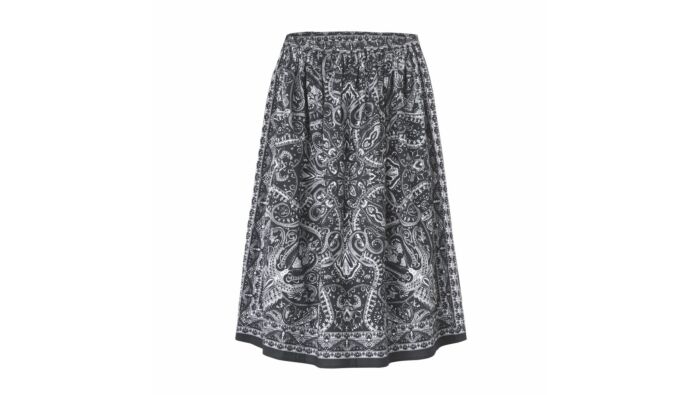 Skirt, black and white print