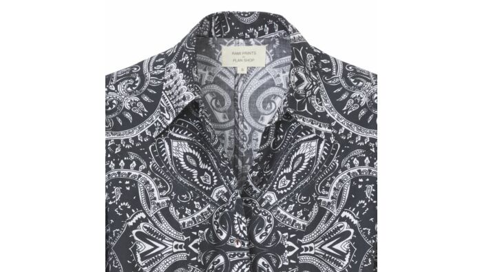 Bluse 3/4 Ärmel, schwarz-weiß print