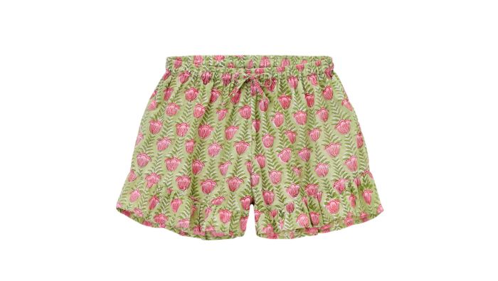 Sommer-Pyjama, reine Baumwolle, Blumenmuster