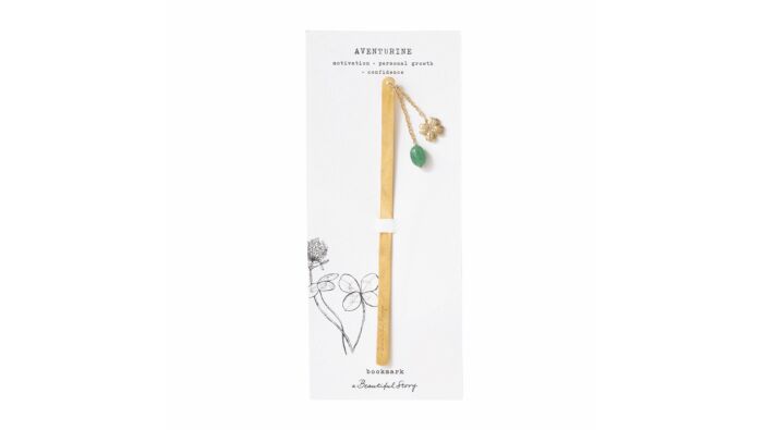 Bookmark "Happiness" with aventurine