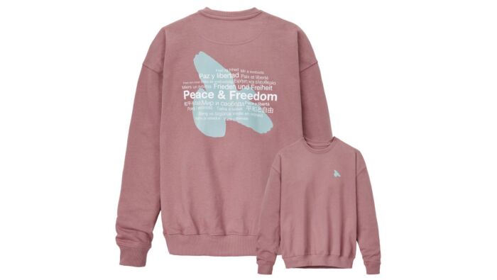 Sweatshirt "Peace & Freedom",reine Baumwolle, unisex