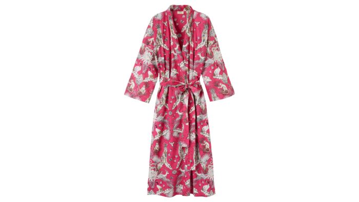 Kimono mit Allover-Print, Baumwolle