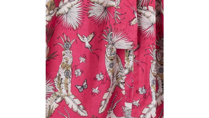 Kimono mit Allover-Print, Baumwolle