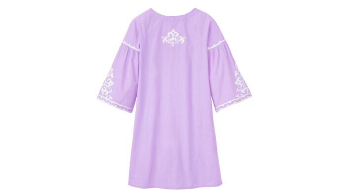 Sommerdress with Embroidery, purple