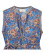 4.Vorschau-Bild Ärmelloses Wickelkleid, Blumenprint blau