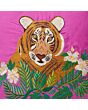 3.Vorschau-Bild Kissenhülle mit Stickerei, pink, reine Baumwolle, Tigerkopf