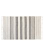 2.Vorschau-Bild Plaid, handgewebt, natur-schwarz gestreift, reine Baumwolle