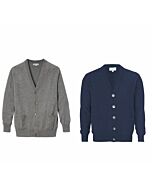 Men’s cashmere cardigan, blue or gray