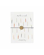 greeting card with bracelet, candles