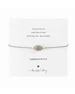 Freundschaftsarmband mit Grußkarte, Labradorite
