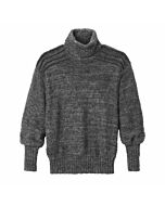 Hand knitted alpaca sweater, gray