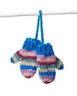 Decorative hanger, hand-knitted, gloves