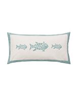 Cushion cover with fish print, mint 40 x 80 cm