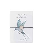 Freundschaftskarte mit Armband, Vogel