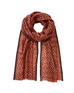 Leichter Wollschal mit Peaceprint