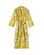 Kimono mit Allover-Print, Baumwolle, gelb
