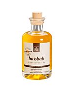 Bottle of baobab care oil with cork stopper