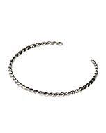 silberne, gezwirbelte Armspange