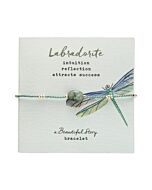 Armband auf Grußkarte mit Libellenmotiv