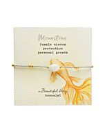 Armband auf Grußkarte mit Fischmotiv.