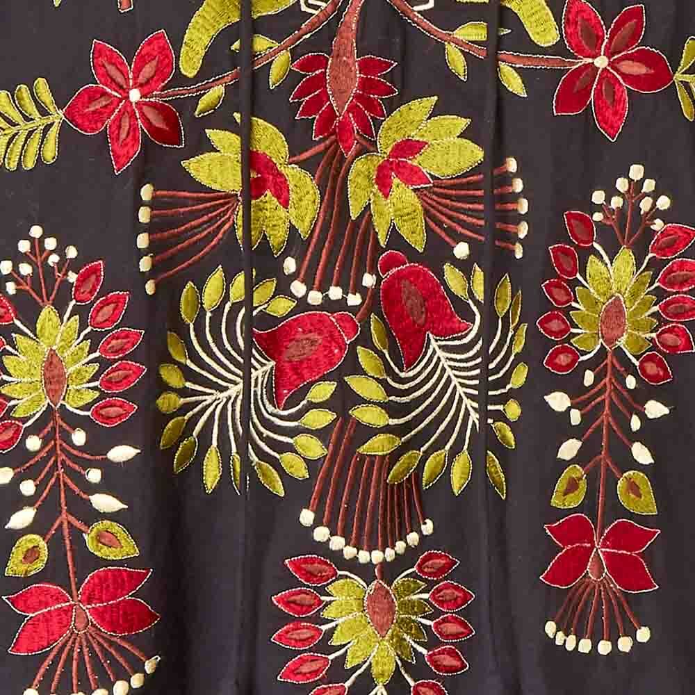 Bluse bestickt , reine Baumwolle-4