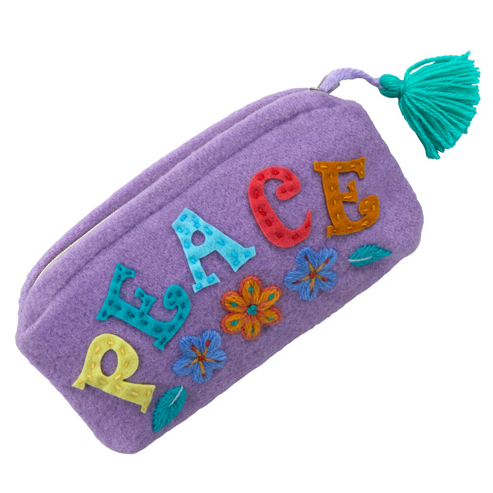 Kleines Täschchen "Peace", lila-0