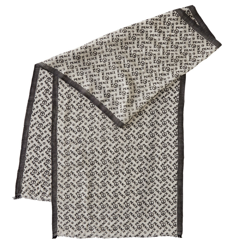 Leichter Wollschal mit Peaceprint-0