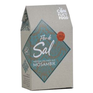 graue Tüte mit der Aufschrift "Flor de Sal"