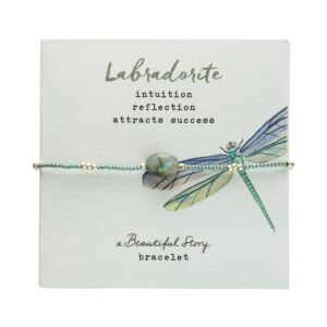 Armband auf Grußkarte mit Libellenmotiv