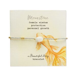 Armband auf Grußkarte mit Fischmotiv.