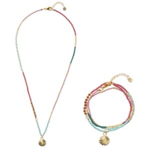 Kette lang und als Armband gewickelt nebeneinander.