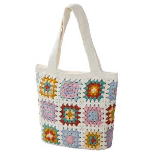 Shopper mit langen Henkel im Granny Square Design.