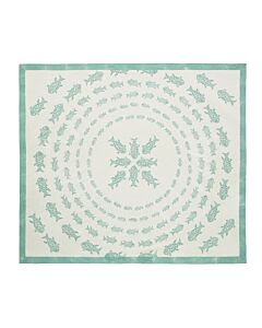 Tuch mit Fisch-Print, mint