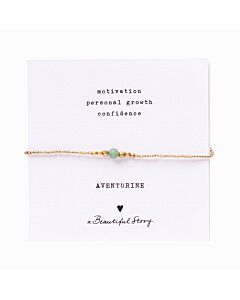 Armband mit Aventurin und Grußkarte
