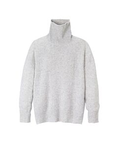 hellgrauer Rollkragenpullover