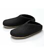 Preview Image Black felt slippers